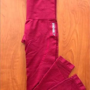 Gymshark High Waisted Seamless Leggings-Beet Marl